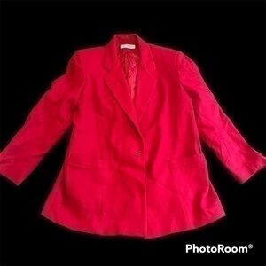Vintage 100% wool red Dumas blazer